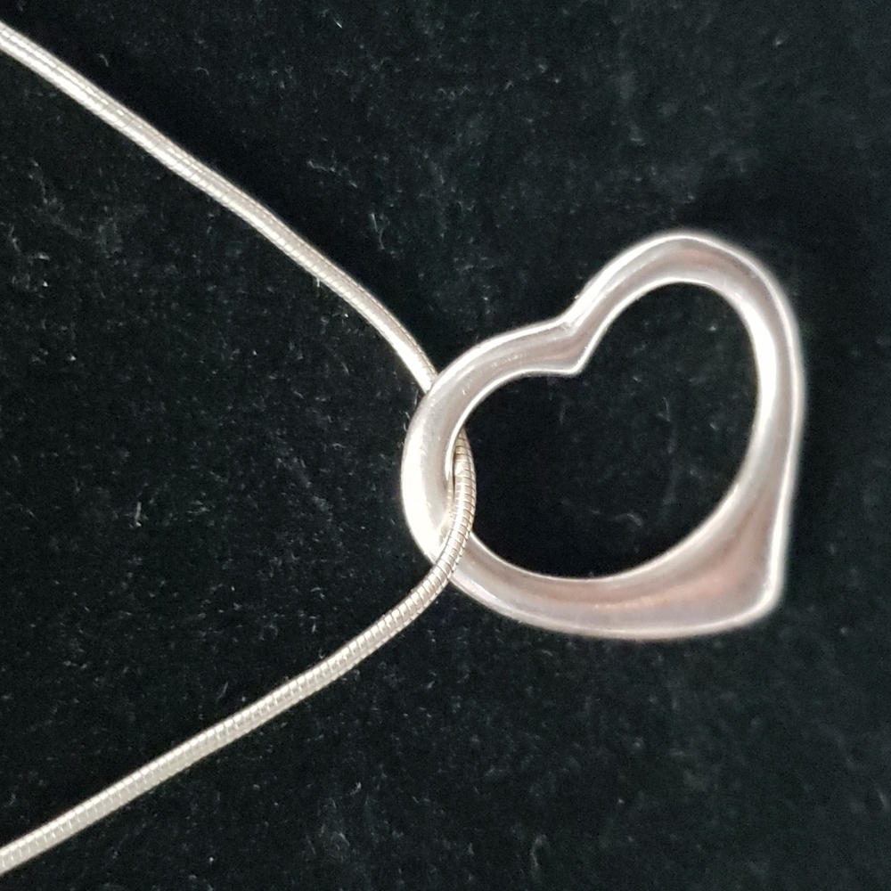 SALE! Silver 925 Open Heart Pendant